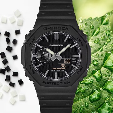 【CASIO 卡西歐】G-SHOCK LUXE BLACK 系列 金屬閃爍 極簡黑色 GA-2100LXB-1A_45.4mm