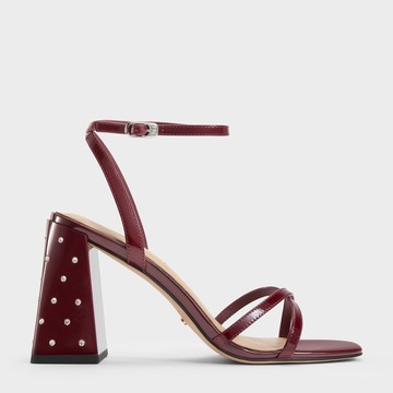 Emmaline 真皮水鑽高跟涼鞋