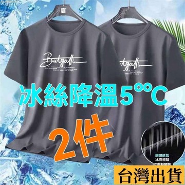 🌈台倉出庫🌈 冰絲男T恤 夏季寬鬆圓領上衣 大碼速乾短袖 透氣涼感薄款 網眼運動服 吸濕排汗 休閒百搭款