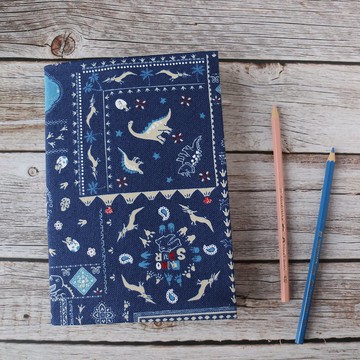 【侏儸紀公園】 書衣 書套 布書衣 可調式書衣 手工書衣