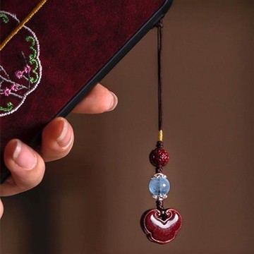 【巴黎精品】現貨+預購 手機吊飾手機鑰匙圈掛飾吊繩鑰匙扣吊墜掛件招財淨化開運-如意鎖男女配件a1lh29