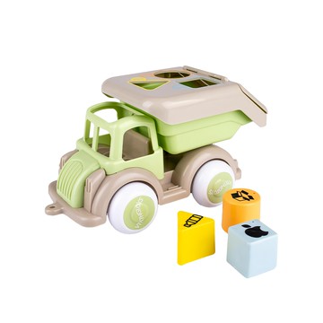 VIKINGTOYS 形狀認知資源回收車  瑞典品牌 原裝進口 專為幼童設計的安全玩具 通過全球多項檢驗  莫蘭迪色系  1入