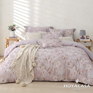 HOYACASA 雙人抗菌天絲兩用被床包四件組-蜜香花忻