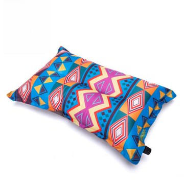 戶外自動充氣枕頭民族風便攜式旅行枕午睡枕頭露營加厚