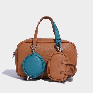 2025夏季新款復古子母包高級感輕奢手提波士頓包女小眾單肩斜挎包