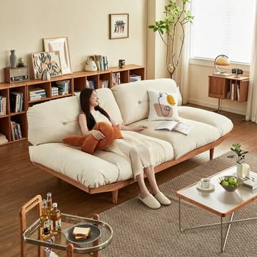 台灣公司貨 免運 可開票 北歐日式羽絨科技布云朵沙發實木baxter客廳小戶型milano布藝沙發