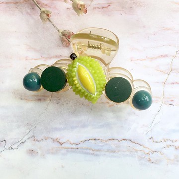 蜜汁榴槤/ 超可愛繽紛夏日水果抓夾 鯊魚夾