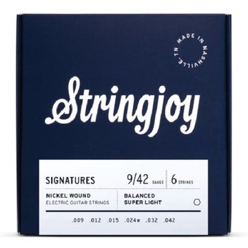 美國 Stringjoy 電吉他弦 招牌 Balanced Super Light 09 42【黃石樂器】