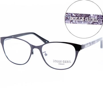 Anna Sui安娜蘇日本Dolly Girl系列潮流混合金屬框 繽紛印花圖騰•經典黑【DG153-001】