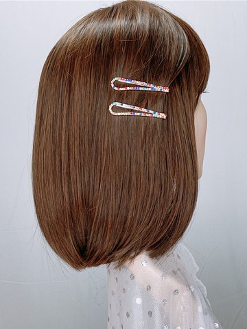 新款淑女夾子頭飾發夾女成人韓國鴨嘴夾水鉆頂夾一字夾劉海夾發卡