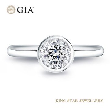 King Star GIA 30分 Dcolor 天然鑽石戒指 夢想 無螢光(3 Excellent極優 八心八箭)