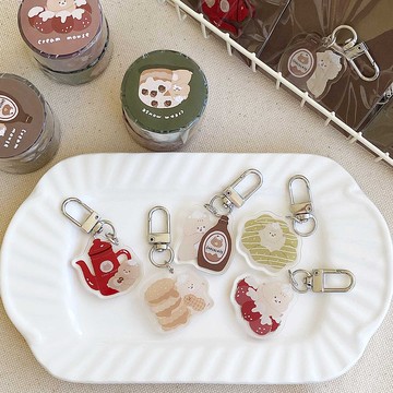 奶油鼠壓克力小吊飾二代/鑰匙圈 共5款