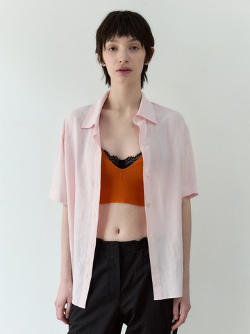 Amanda Linen Shirt_Light Pink