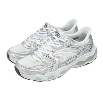 Skechers 休閒鞋 Skech-Gel Slip-Ins 女鞋 白 銀 復古 緩衝 150820WBKS