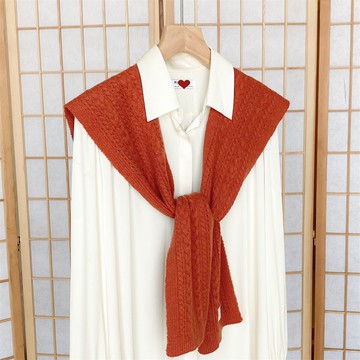 針織披肩/小披肩女 針織小披肩女外搭春秋薄款時尚高端搭肩網紅早秋毛衣坎肩圍巾斗篷【CM11252】