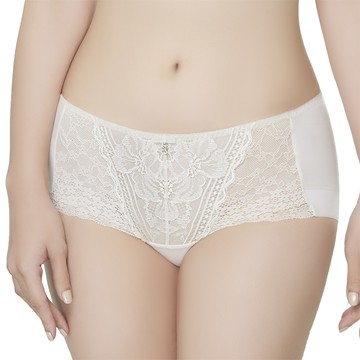【思薇爾】撩波新花漾系列M-XL蕾絲中低腰平口女內褲(奶霜杏)