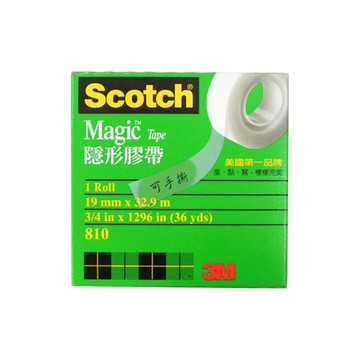 【3M】Scotch 隱形膠帶 可書寫 可手撕 19mm x 32.9M /個 810-3/4