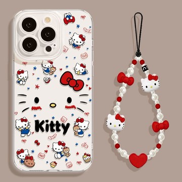kitty手機殼🎀 凱蒂貓蘋果17/16promax iphone15/14新13/12硅膠11xs 可愛手機殼 保護殼