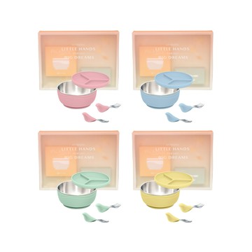 CYDterra 彌月食光禮盒2入組(吸盤碗+叉匙組)-多款可選