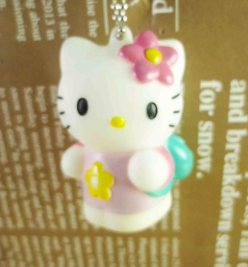 【震撼精品百貨】Hello Kitty 凱蒂貓~鎖圈-軟膠背包