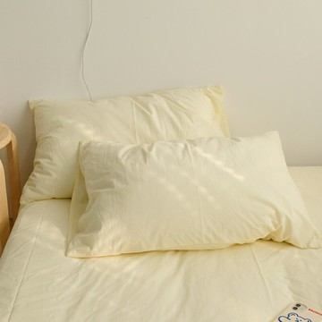 枕頭套 ins風純棉枕套一對裝全棉水洗棉枕芯內膽套夏季單人純色枕頭套罩