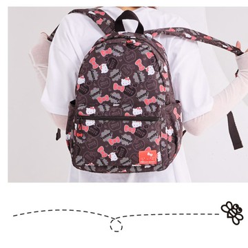 【Hello Kitty】蘋果凱蒂 後背包 黑