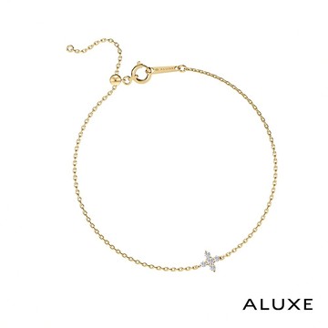 ALUXE 亞立詩 10K金 鑽石手鍊 星芒璀璨 BR0202