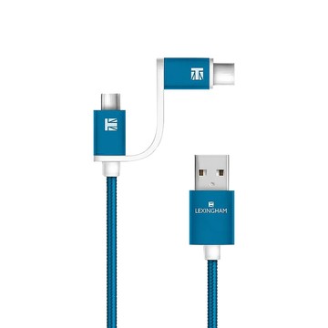 廠出 USB L5790 A TO BC二合一充電傳輸線-1M