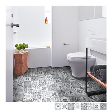 復古花磚壁貼 BO款 歐風自黏壁紙 瓷磚牆貼 磁磚貼紙 踢腳線 防水