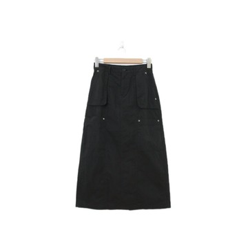 Back to Green-復古長裙 黑色俐落工作裙 M-26//vintage skirt