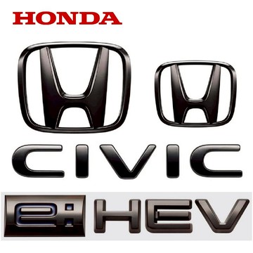 【PP保勁國際】HONDA 日規原廠 喜美11代 黑化黑色標誌組 e:HEV 黑化車標 CIVIC FL