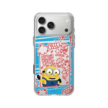 iPhone 17 Pro Max Clear Case（相機按鈕） 透明 - Minions - Minions - Bob draws