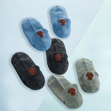 抗菌除臭刺繡紅貴賓犬船襪2雙入-多色任選