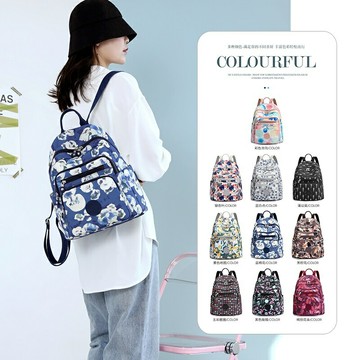 韓版時尚尼龍布後背包 潮流耐磨牛津布女士背包 便攜中年休閒包 大容量多隔層後背包 書包 休閒通勤女包