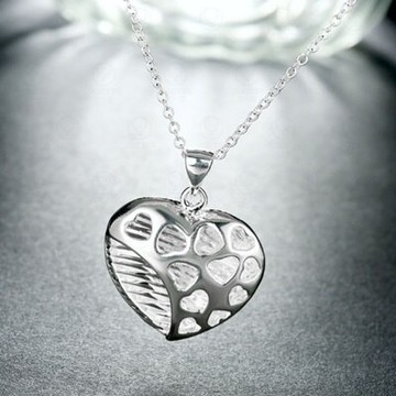 鍍銀項鍊 吊墜-甜美有型亮麗情人節生日禮物女飾品73ch63【獨家進口】【米蘭精品】