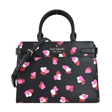Kate Spade滿版愛心防刮兩用包-黑