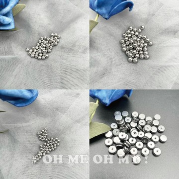 現貨隔日配/鎖珠配件/耳環扣環/DIY配件/1.2MM粗度鎖頭/鋼珠頭/鋼耳環鎖頭/不生鏽/鋼耳扣