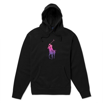 Polo Ralph Lauren RL 熱銷刺繡大馬連帽T恤-黑色