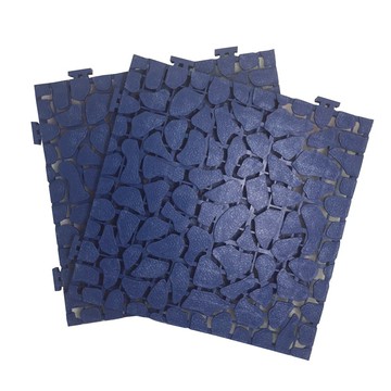 【36入組】石紋組合地墊 浴室地墊 30x30cm 藍色