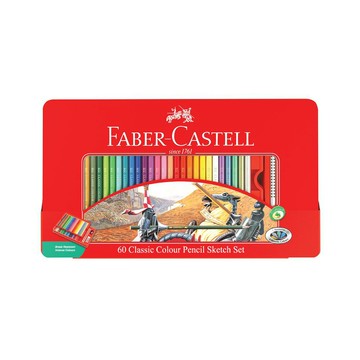 FABER-CASTELL 輝柏 油性 彩色鉛筆 油性色鉛筆 鐵盒 60色 /盒 115893｜領券最高折$220