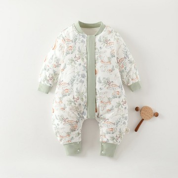 新生兒分腿睡袋無骨120克純棉可脫袖薄棉加棉暖氣房用睡袋代發鑫弘-萌寶童裝可開發票