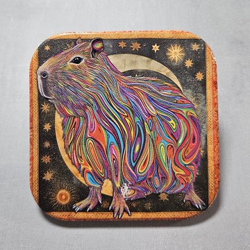 卡皮巴拉-晶雕陶瓷吸水杯墊