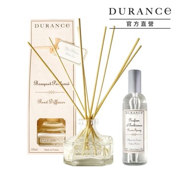 DURANCE 朵昂思 新氣象空氣煥新組(白茶擴香100ml+棉花田香氛噴霧100ml)-專櫃公司貨