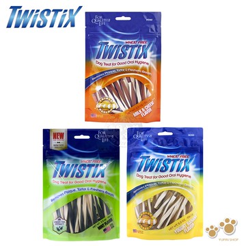 【NPIC】3包組 特緹斯 Twistix 雙色螺旋潔牙骨 156g 寵物零食 綠茶 起司 牛奶 薄荷 狗零食 潔牙棒
