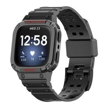 適用Fitbit versa智能手表一體TPU表帶Versa2/3/4 Lite/Sense通用
