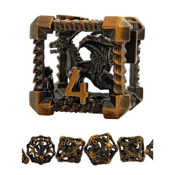 COC跑團骰子金屬鏤空克蘇魯dnd多面體trpg龍與地下城桌游d20色子6