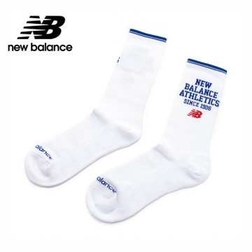 【New Balance】滾邊棉質長襪_中性_白色_LAS53711WB