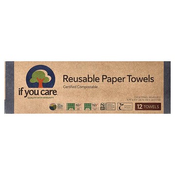 If You Care, Reusable Paper Towels, 12 Towels