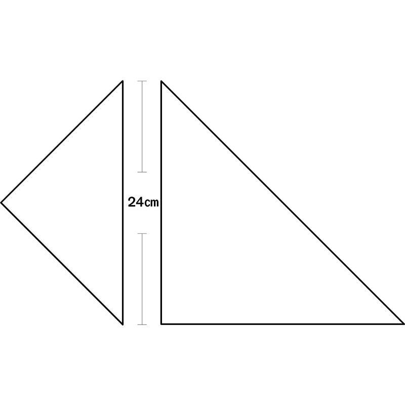 ウチダ 三角定規 24cmx2 縮尺目盛付