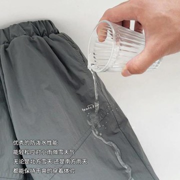 東北兒童加厚羽絨棉褲男女童外穿蠶絲棉防風防水哈爾濱防寒裝備冬